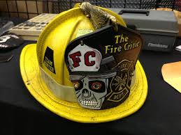 fire critic box alarm leather helmet shield